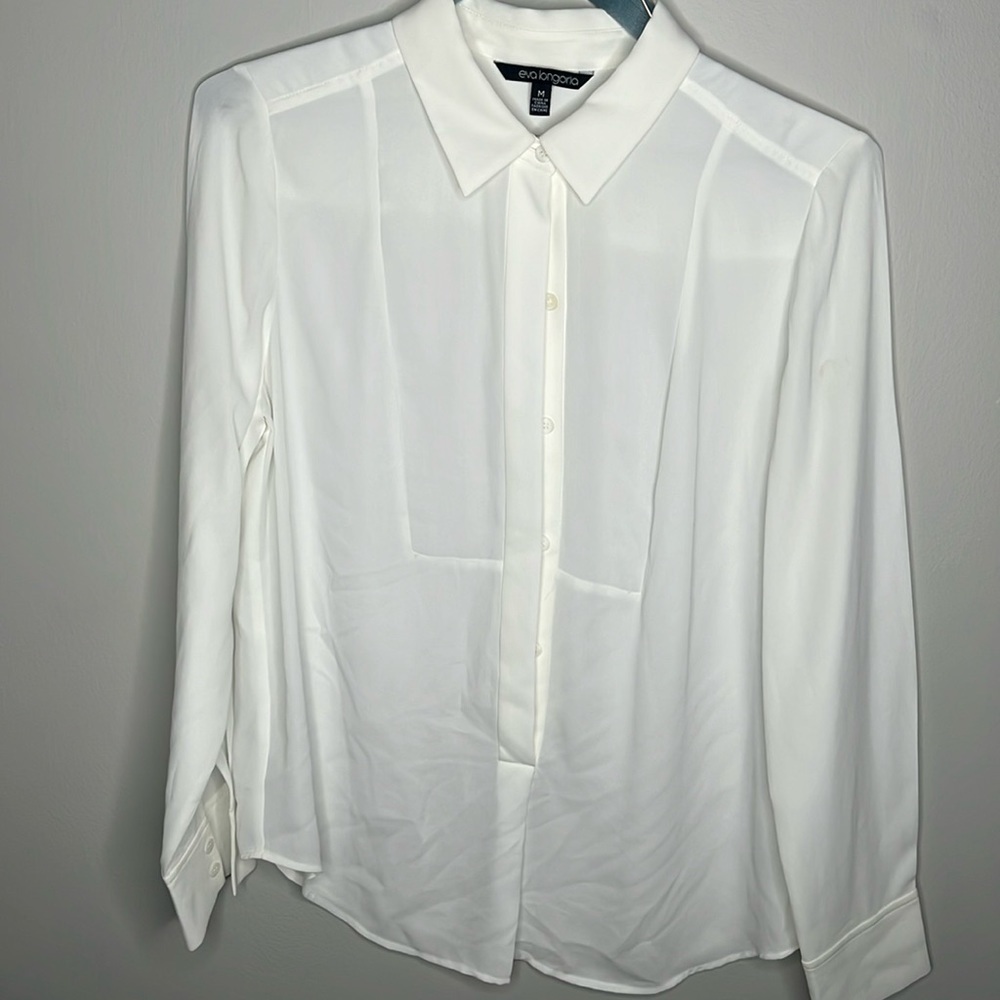 Men’s Medium white button down Eva Longoria shirt